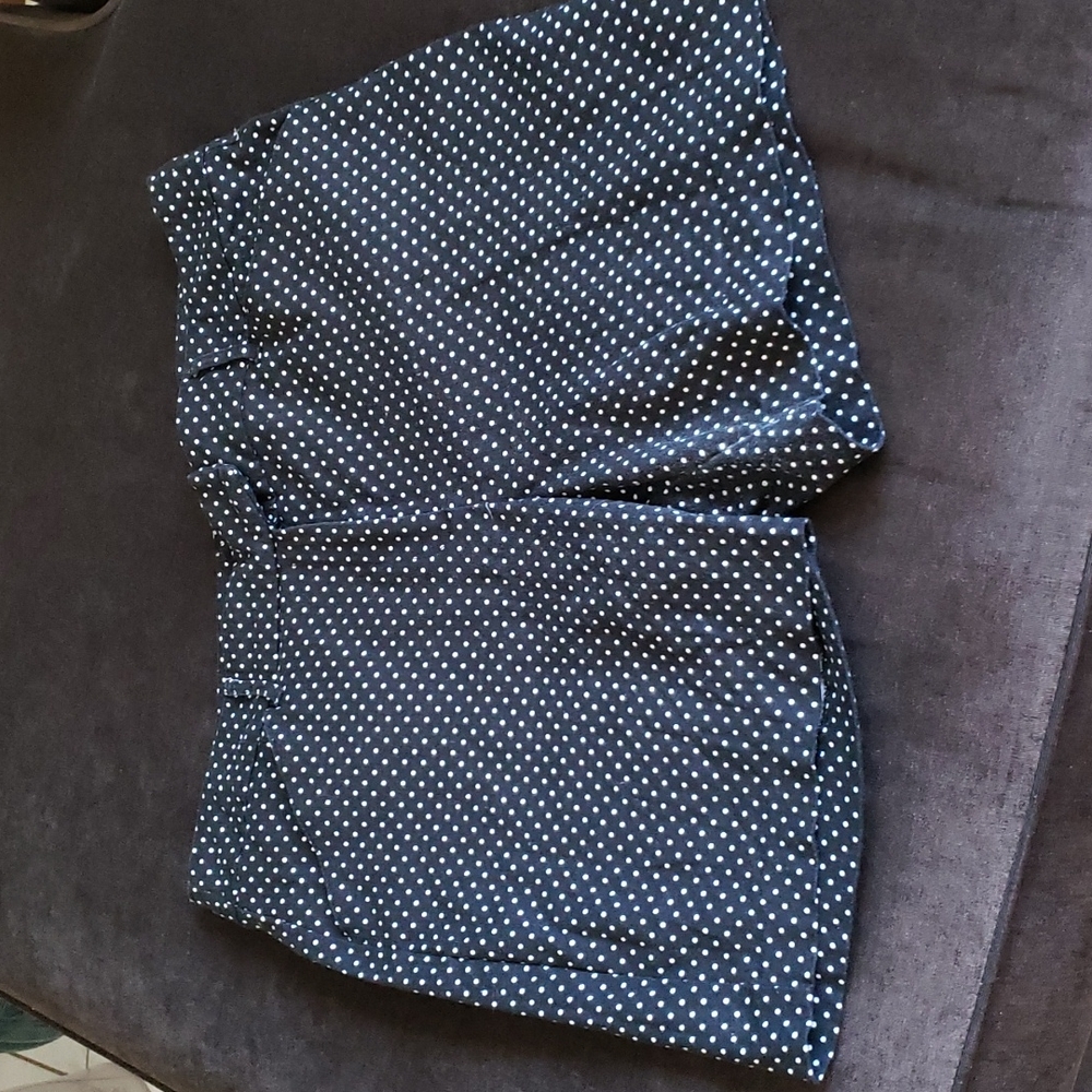Larry Levine 16 Black white polka dot short 4 pocket